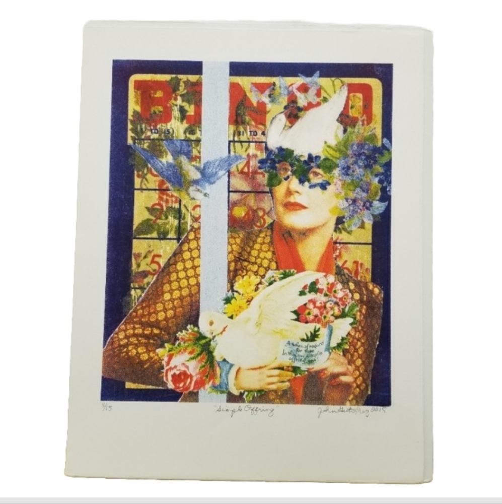 Limited Edition John Gutoskey Signed and Dated mixed media  Art Print 2015